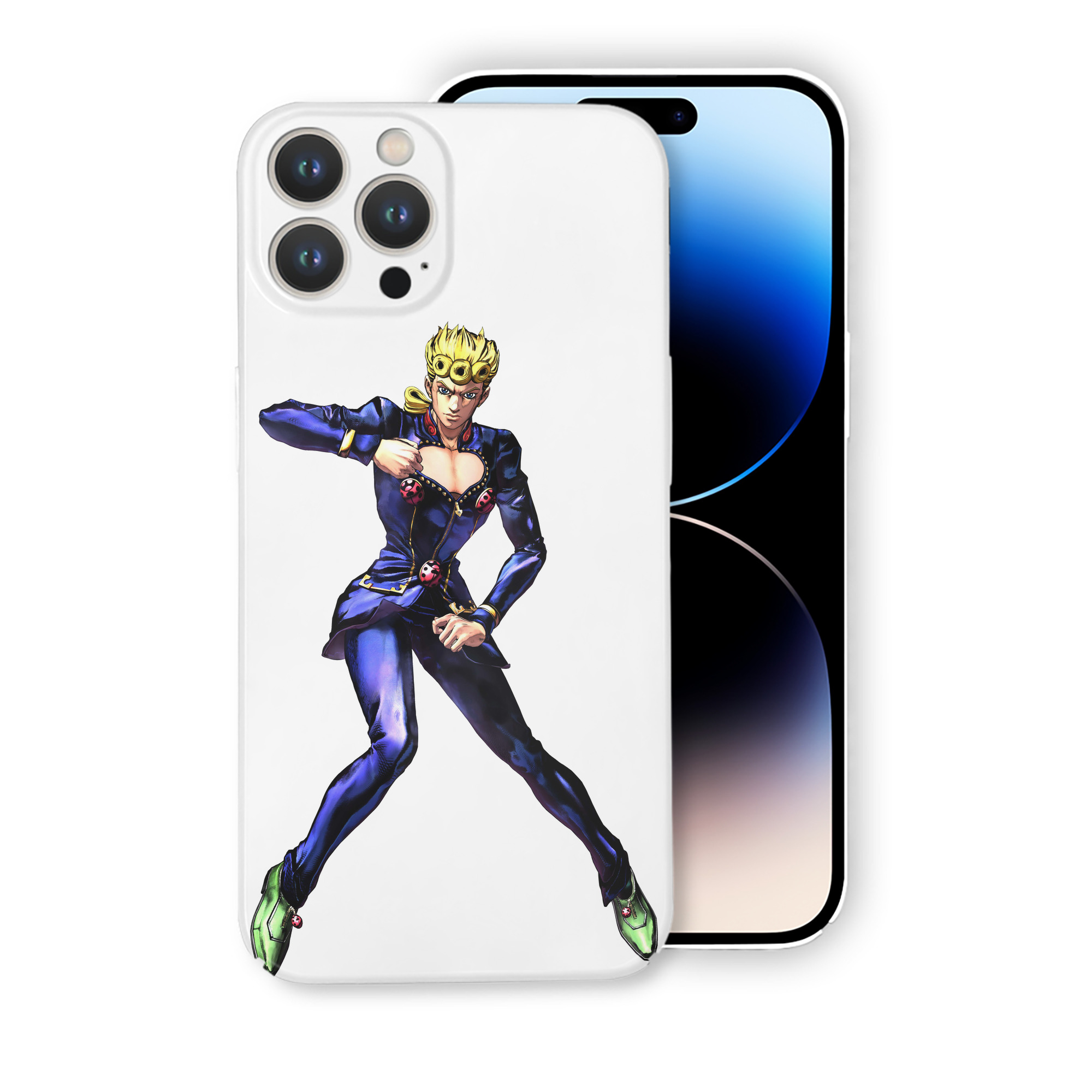 （画像用） ジョジョの奇妙な冒険 ジョルノ?ジョバァーナ JoJo's Bizarre Adventure Giorno Giovanna 【iPhone 14シリーズ対応】ハードケース